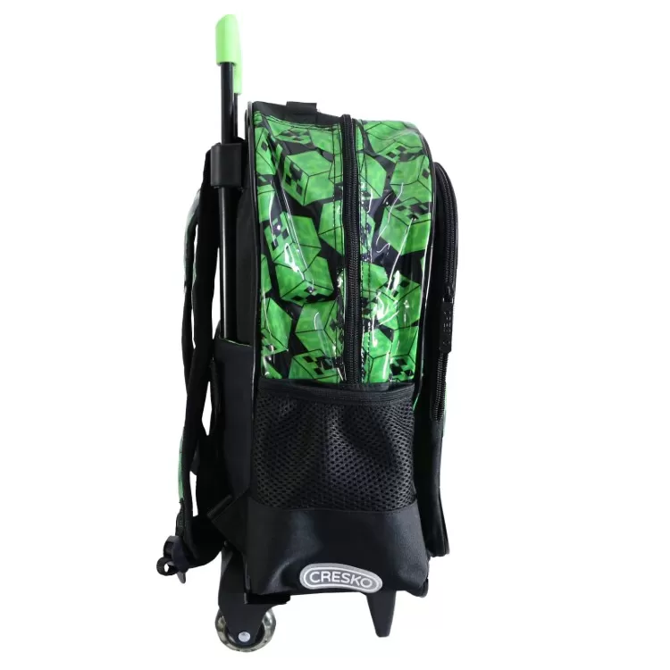 Mochila Escolar Cresko 2026 Minecraft 16" con Carro Art.MI191